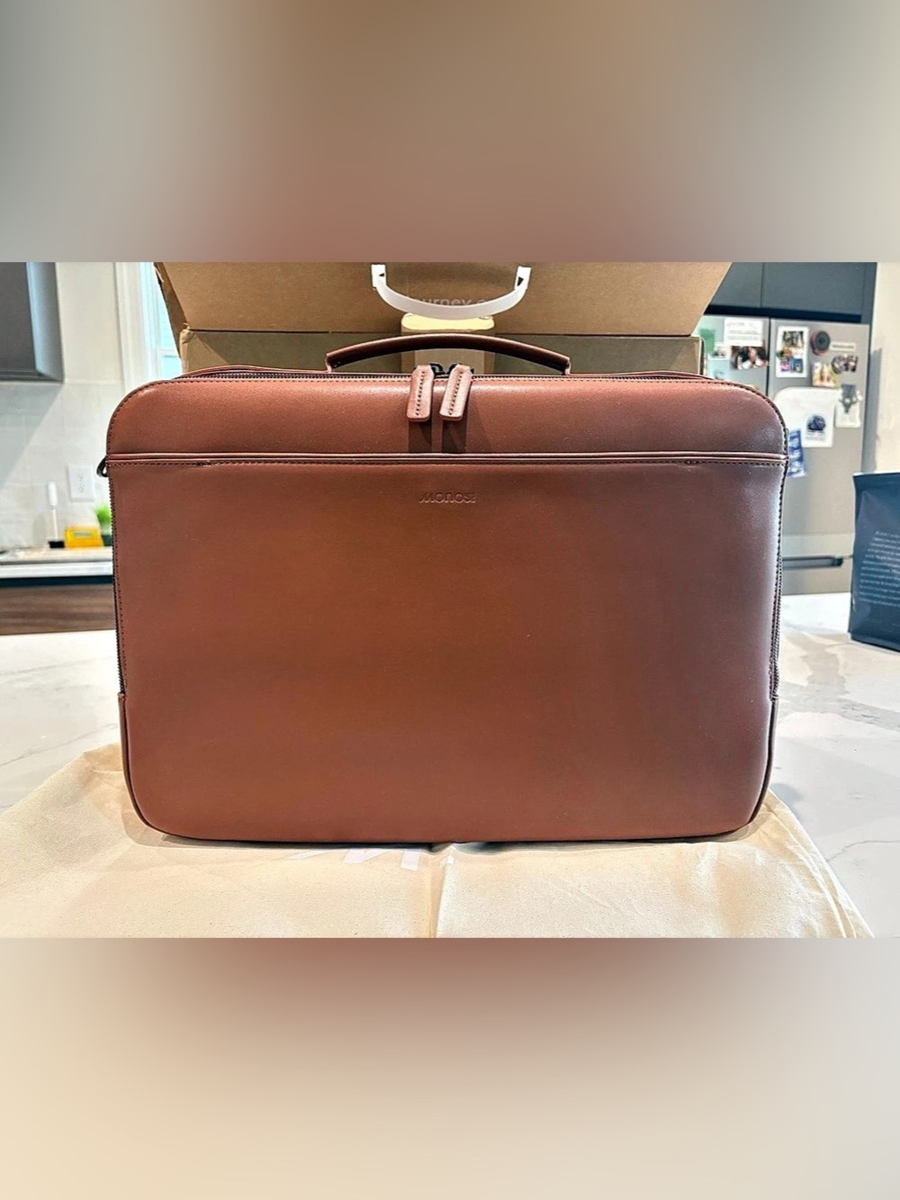 Monos Mahogany Metro Briefcase - BRAND NEW